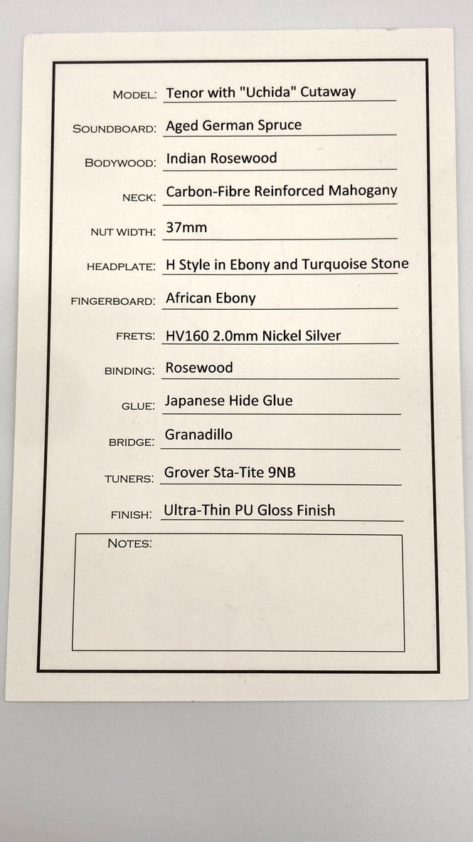 HOZEN Green Label Tenor Spruce / Rosewood