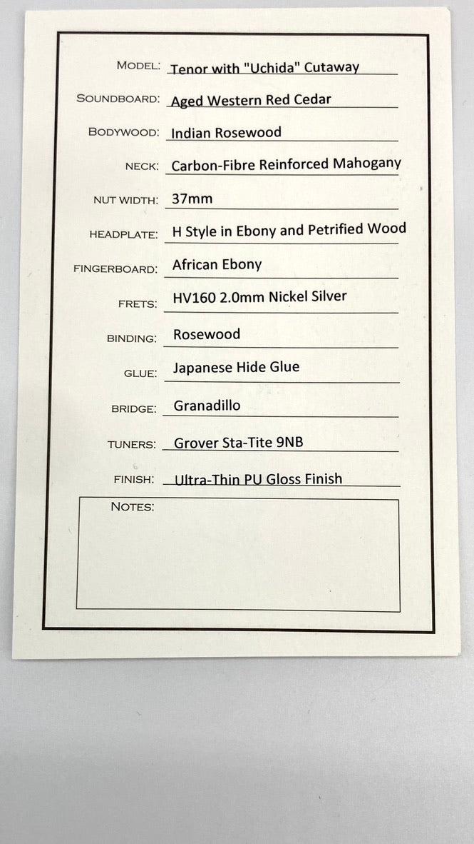 HOZEN Green Label Tenor Cedar / Rosewood