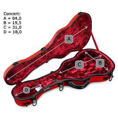 Crossrock Fiberglas Case in schwarz für Concert