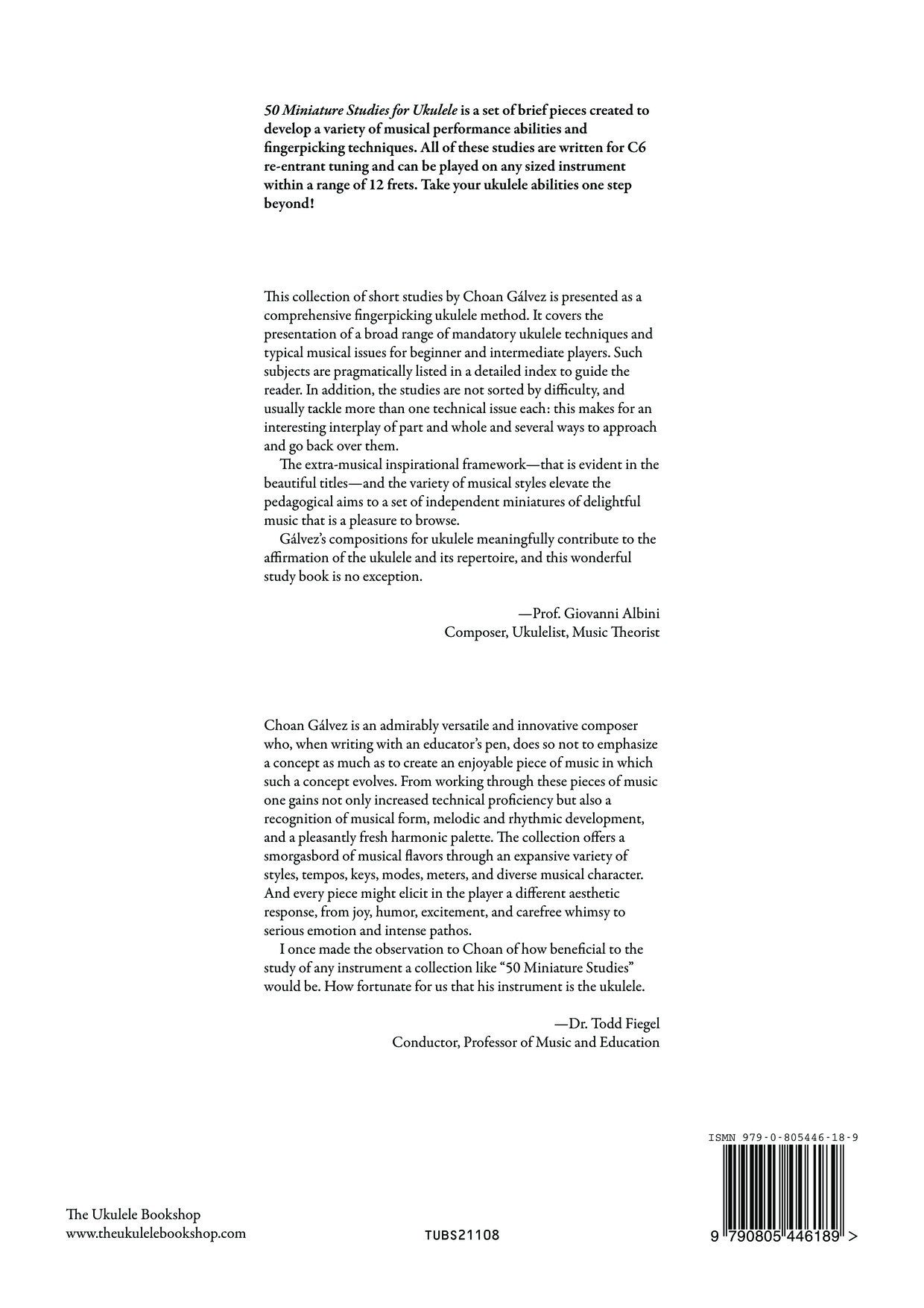 50 Miniature Studies for Ukulele by Choan Gálvez