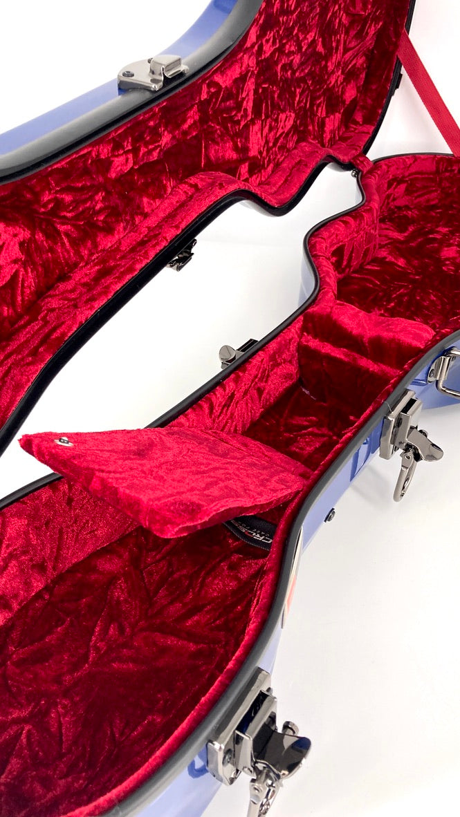 Crossrock Fiberglas Case in blau für Bariton