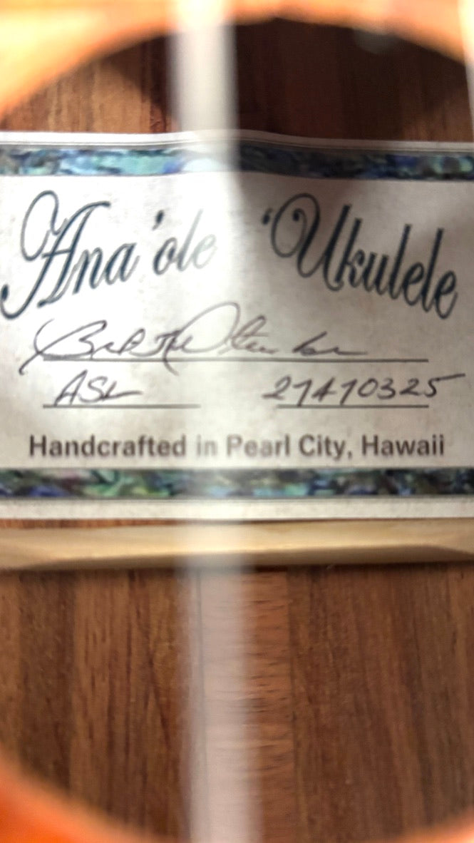 Ana'ole ASL Sopran Longneck Curly Koa