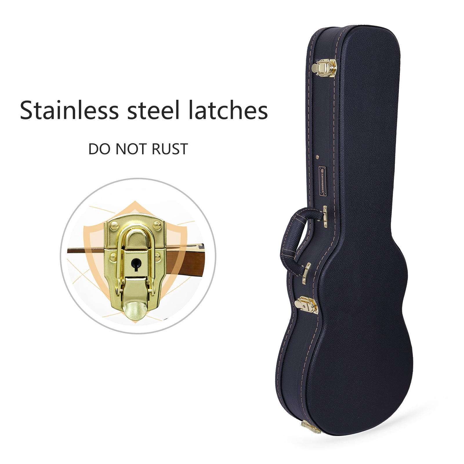 Crossrock CRW600 Holzkoffer schwarz für Bariton