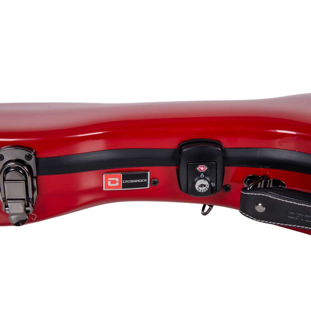 Crossrock Fiberglas Case Deluxe in rot für Concert