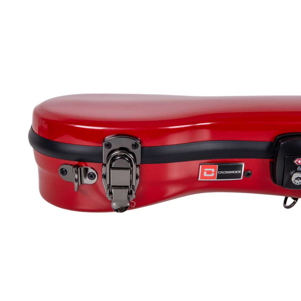 Crossrock Fiberglas Case Deluxe in rot für Concert