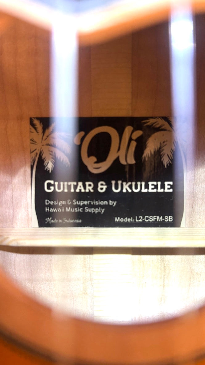 'Oli L2 Concert Spruce Flamed Maple gloss sunburst (L2-CSFM-SB)