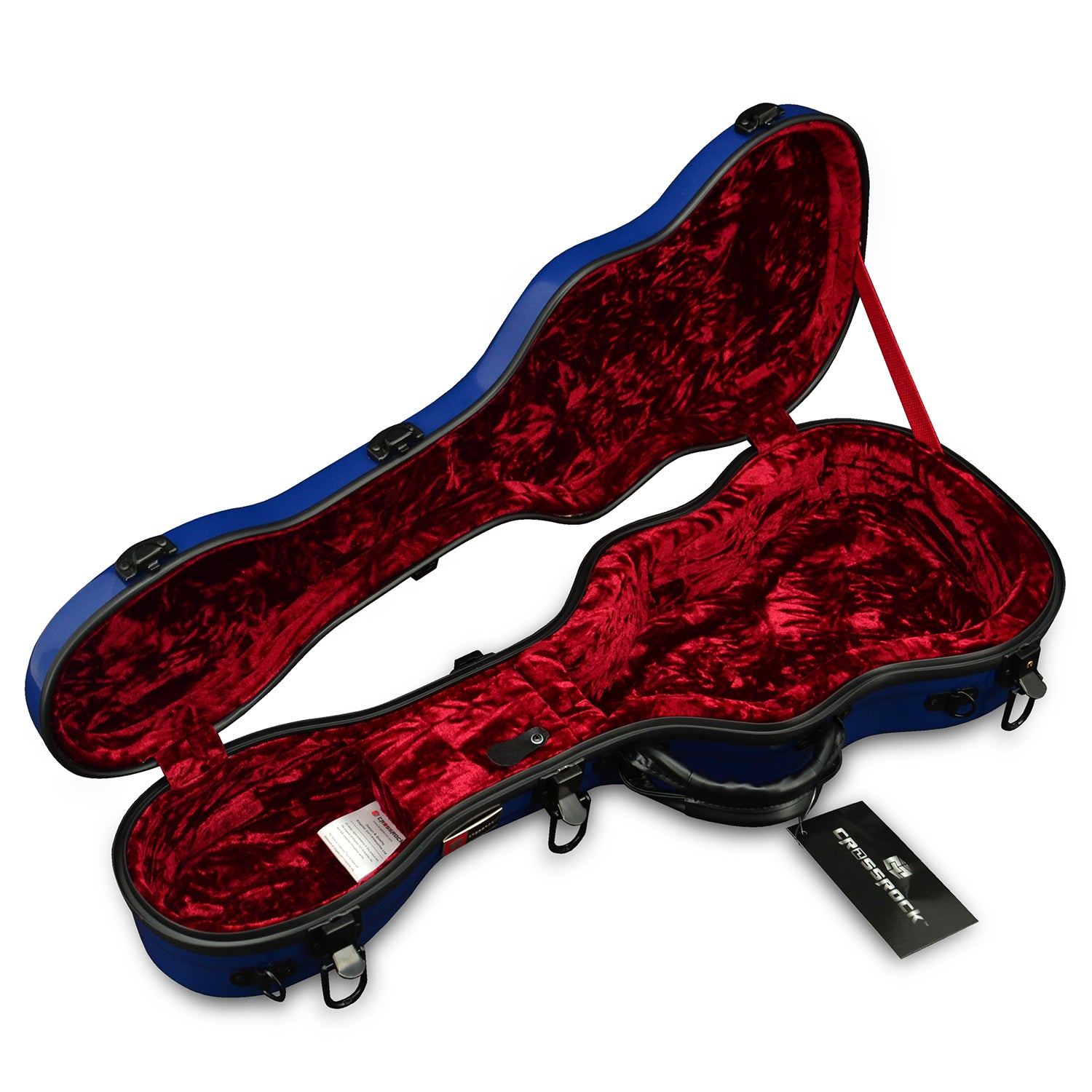 Crossrock Fiberglas Case in blau für Concert