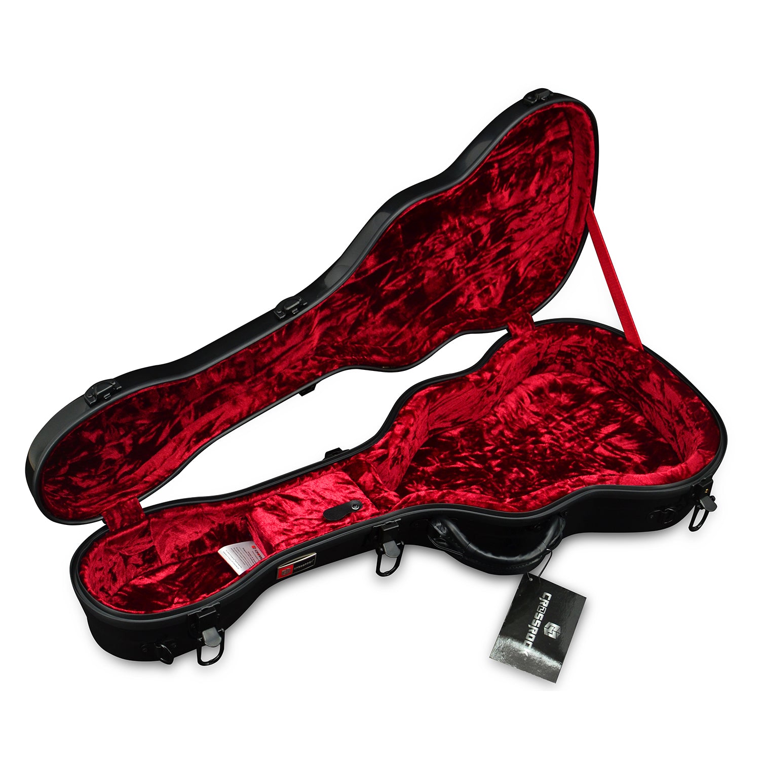 Crossrock Fiberglas Case in schwarz für Tenor